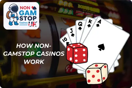 Playing cards and dice explaining how non-GamStop casinos operate