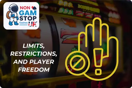 Stop hand icon symbolizing limits and player freedom in non-GamStop casinos